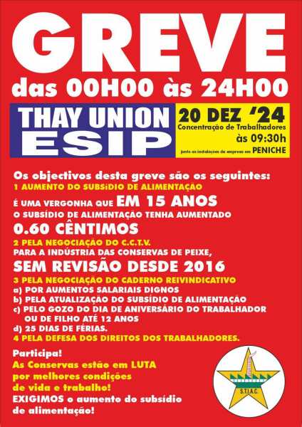 Cartaz Greve ESIP