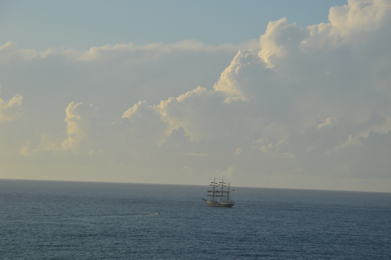 O veleiro intitulado “Alexander von Humboldt II” ficou ao largo da baía de S. Martinho do Porto 