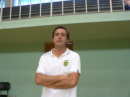 O técnico caldense, Júlio Reis (foto Rui Miguel) 