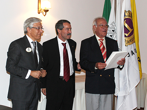 Américo Marques, Governador do distrito 115 CS dos Lions, José Nascimento e Lalanda Ribeiro, Provedor da Santa Casa da Misericórdia 