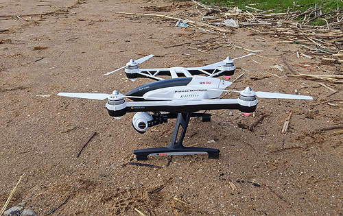 Drone utilizado para as buscas